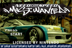 Need for Speed - Most Wanted Title Screen